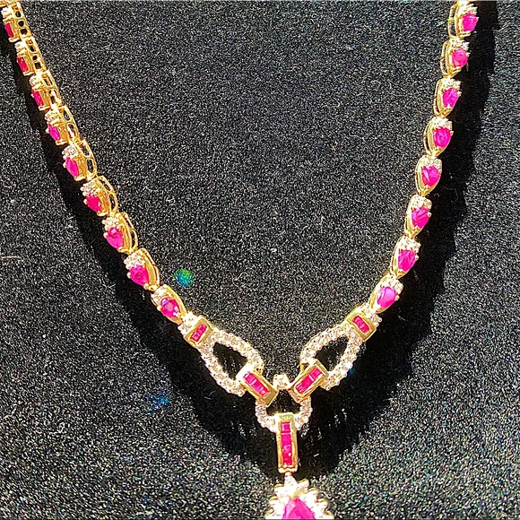 Rubi/Diamond Necklace - Picture 4 of 8
